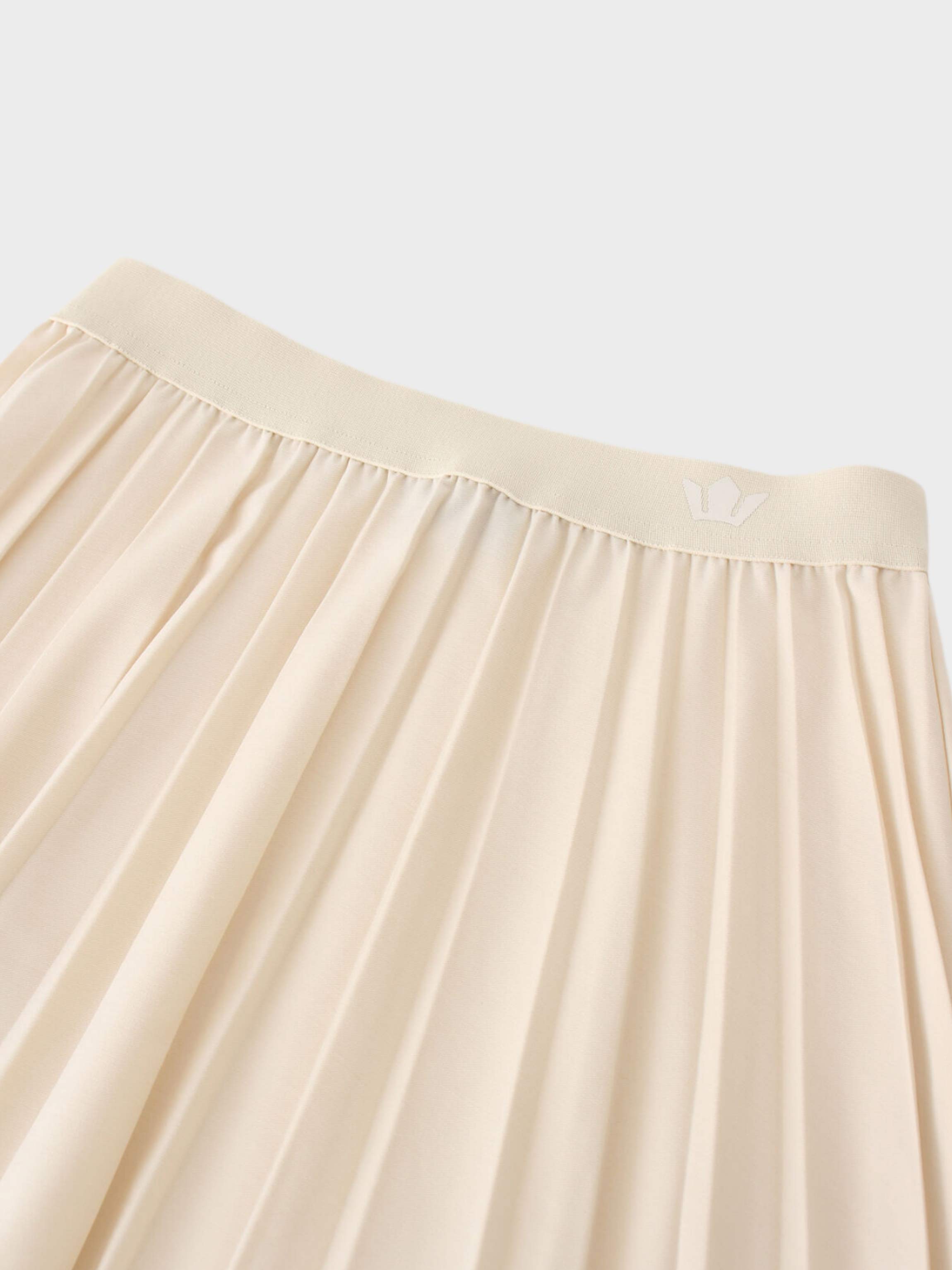 Pleated Skirt 37&quot;-Ivory