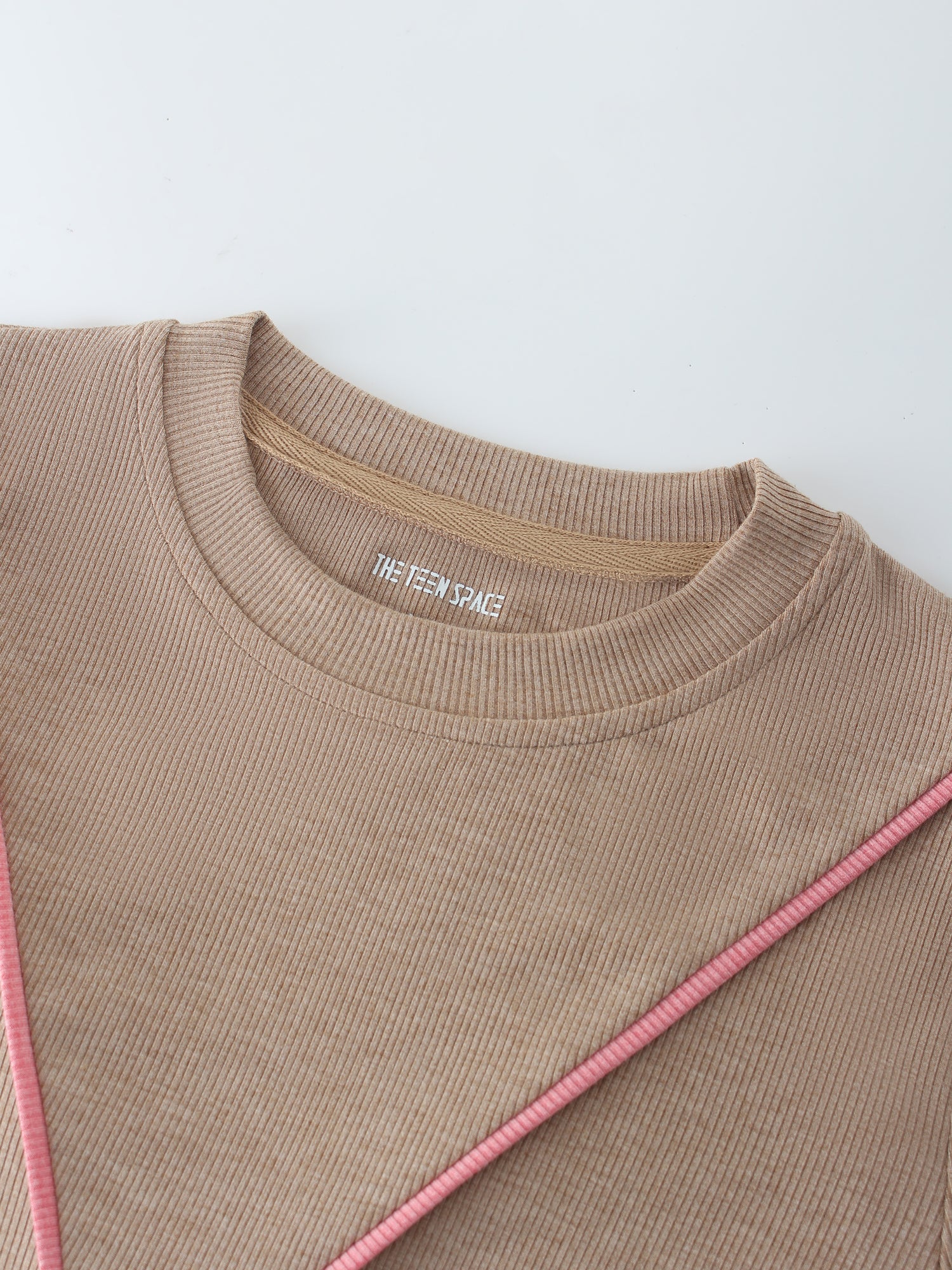 X BANDED SHIRT-TAN/ROSE