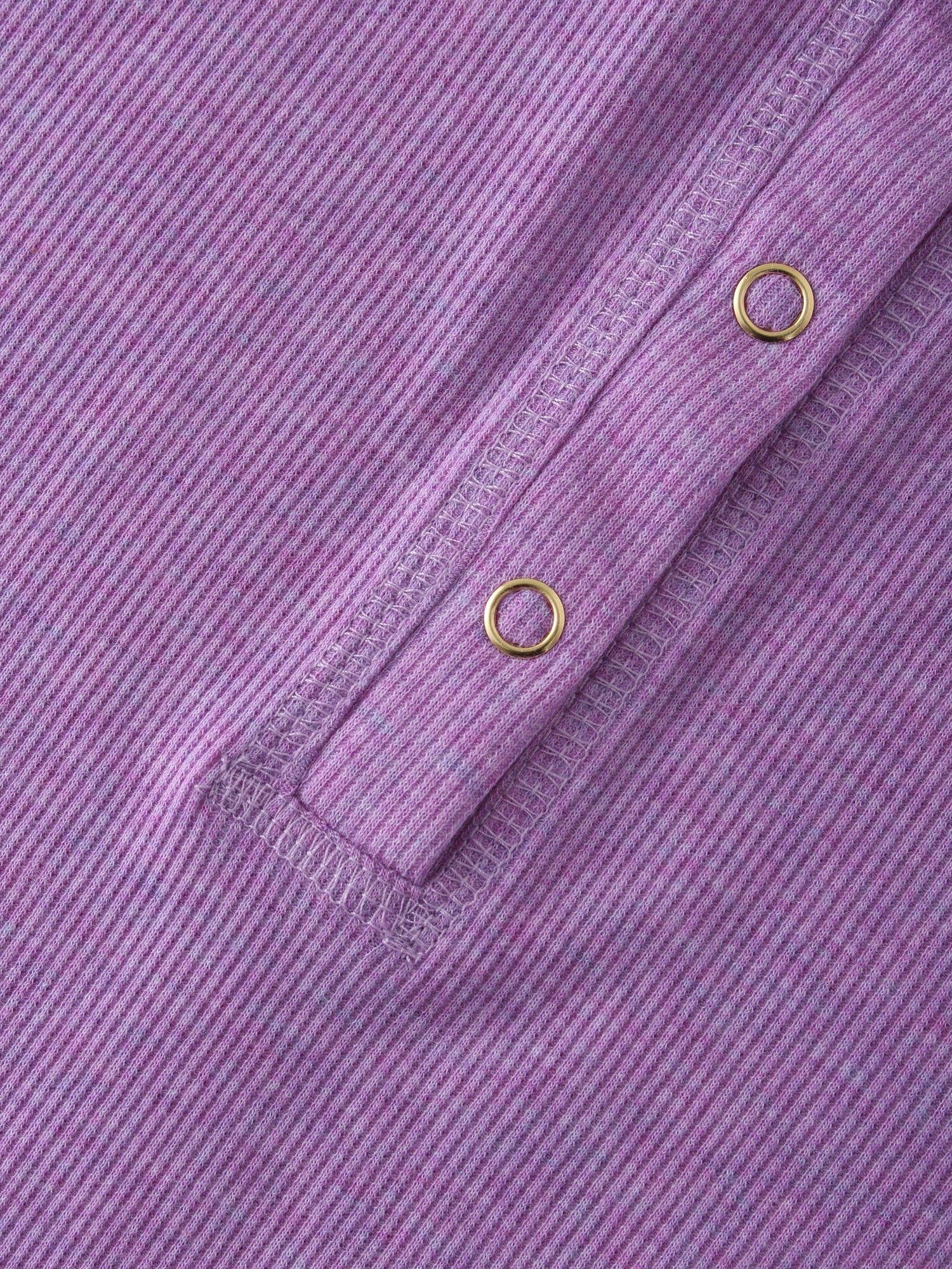 Ribbed Collar T-Shirt-Purple