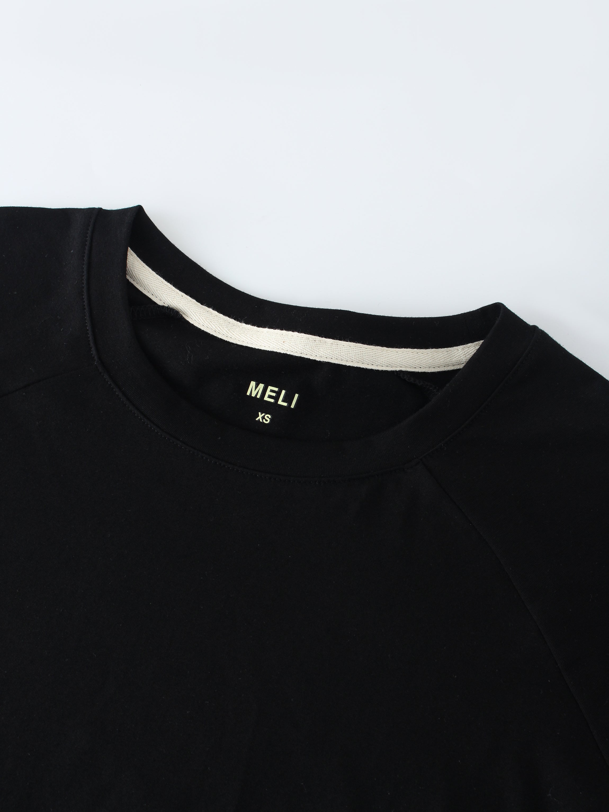 DRAWSTRING TEE-BLACK