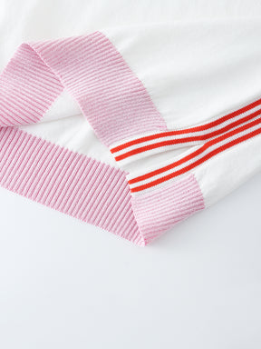 Jersey con estampado lateral - Blanco/Rosa