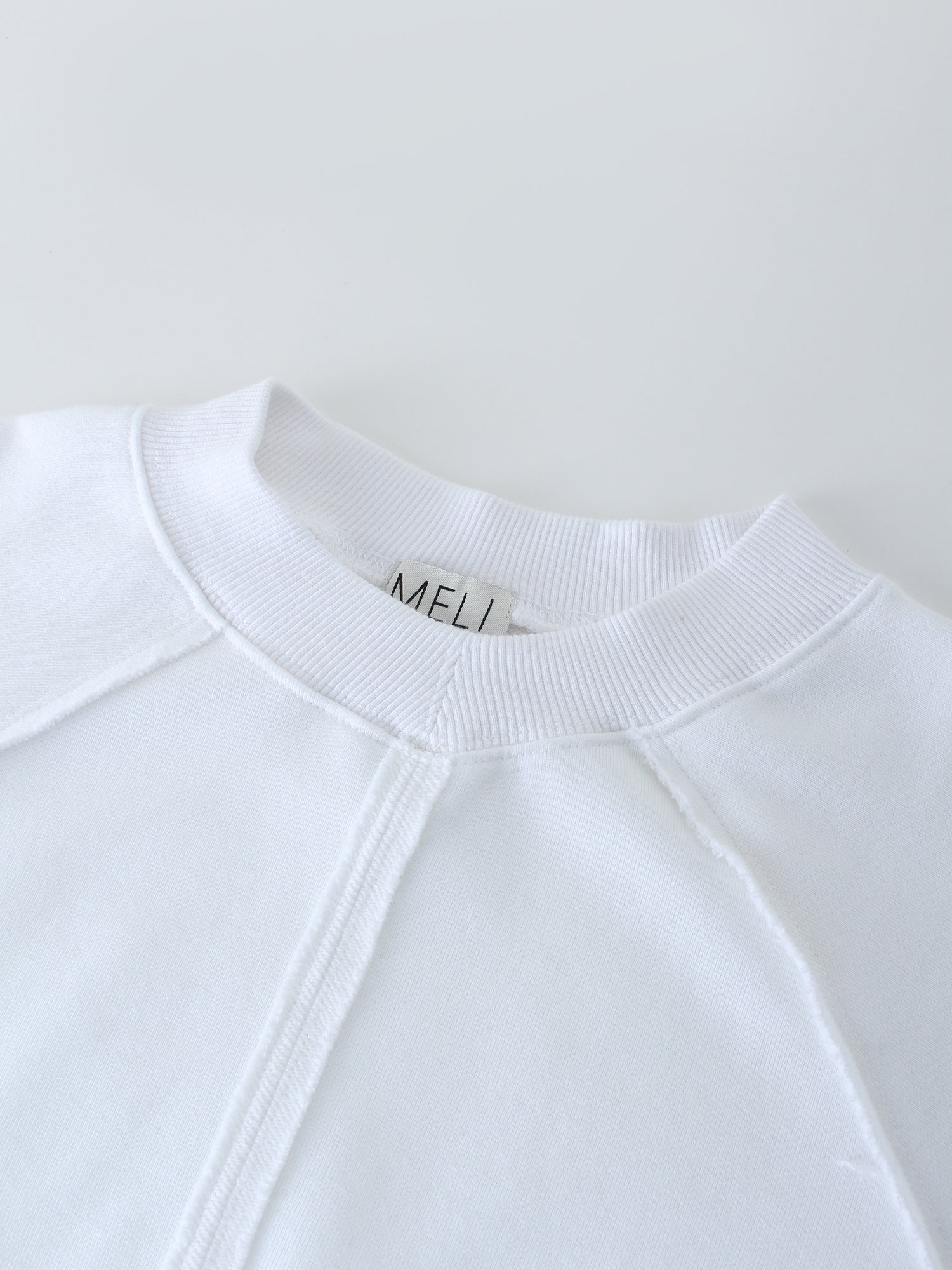 WASHED RAW EDGE TEE-WHITE