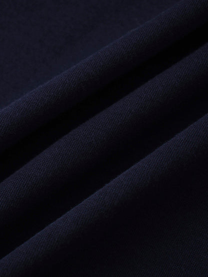 Zip Up Bomber Sweatshirt-Navy
