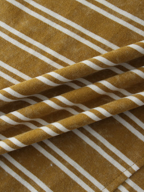 Striped Boxy Tee-Washed Tan