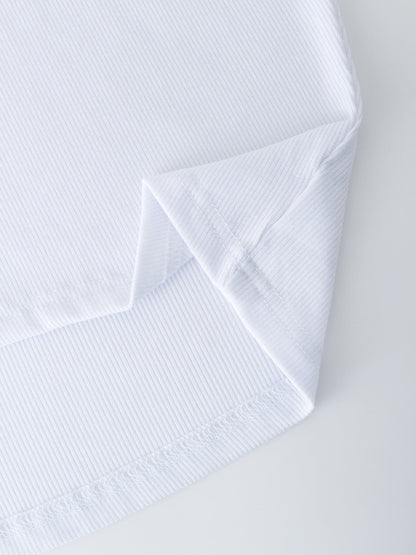 RIB DOLMAN V TEE-WHITE