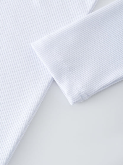 RIB DOLMAN V TEE-WHITE