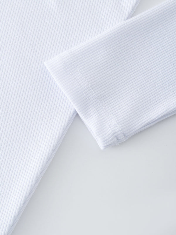 RIB DOLMAN V TEE-WHITE