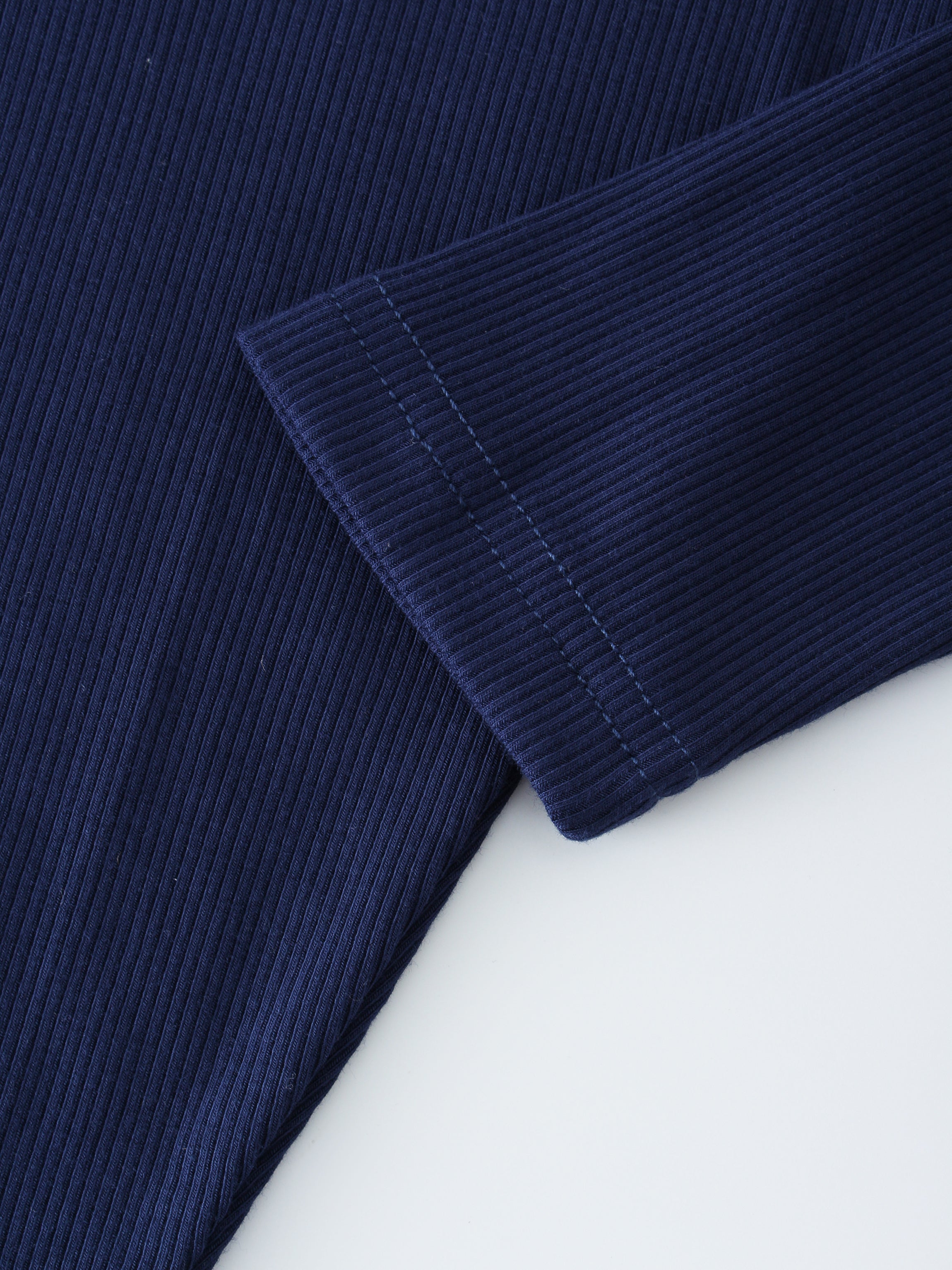 RIBBED DOLMAN TEE -NAVY