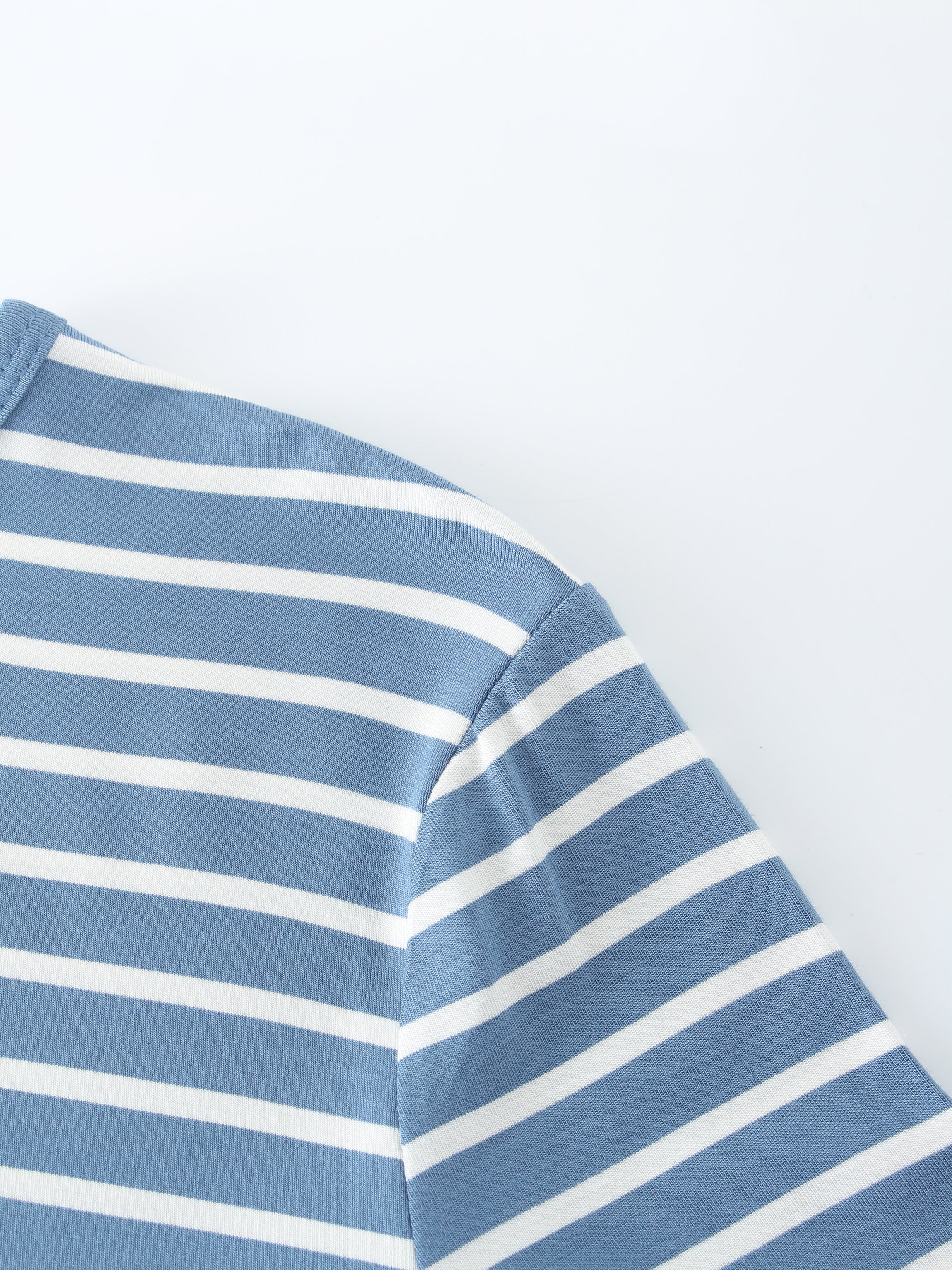 Butter Soft Stripe Crew-Azul/Blanco