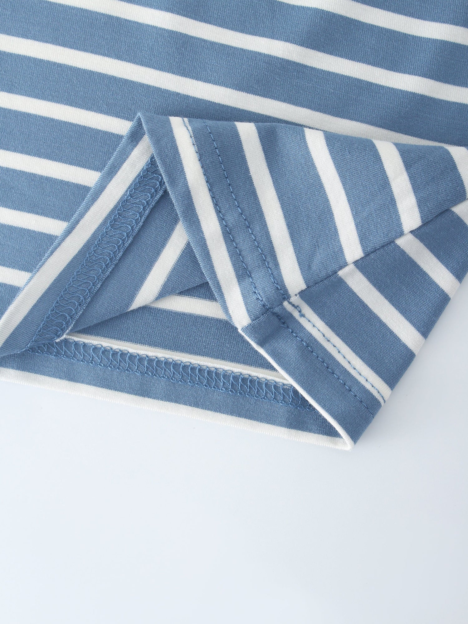 Butter Soft Stripe Crew-Azul/Blanco