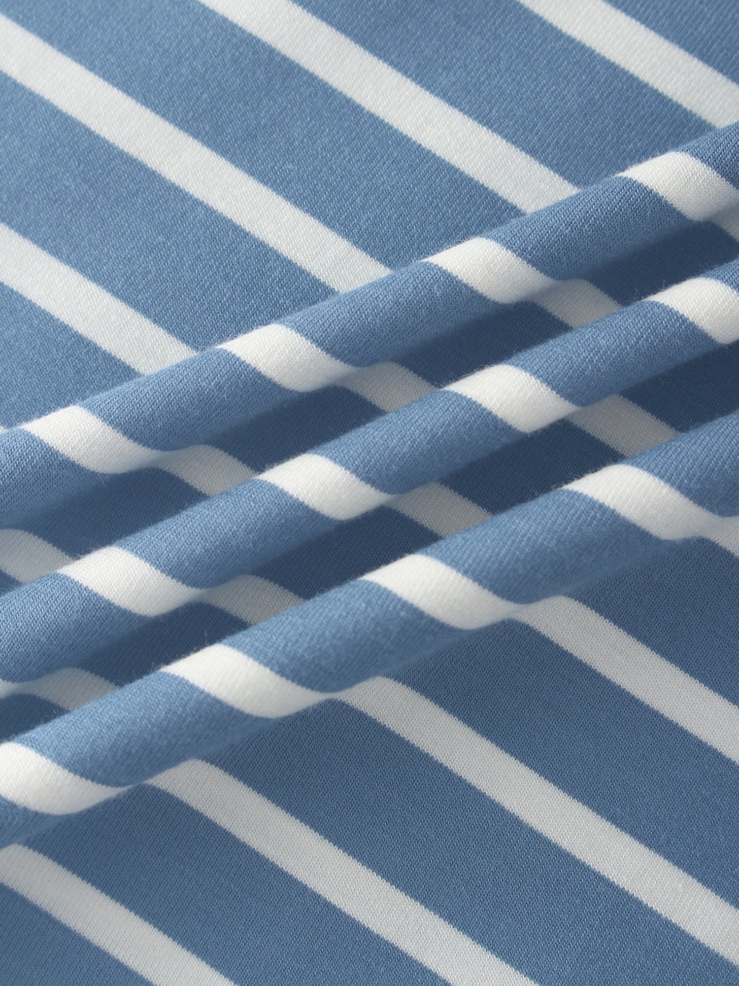 Butter Soft Stripe Crew-Azul/Blanco