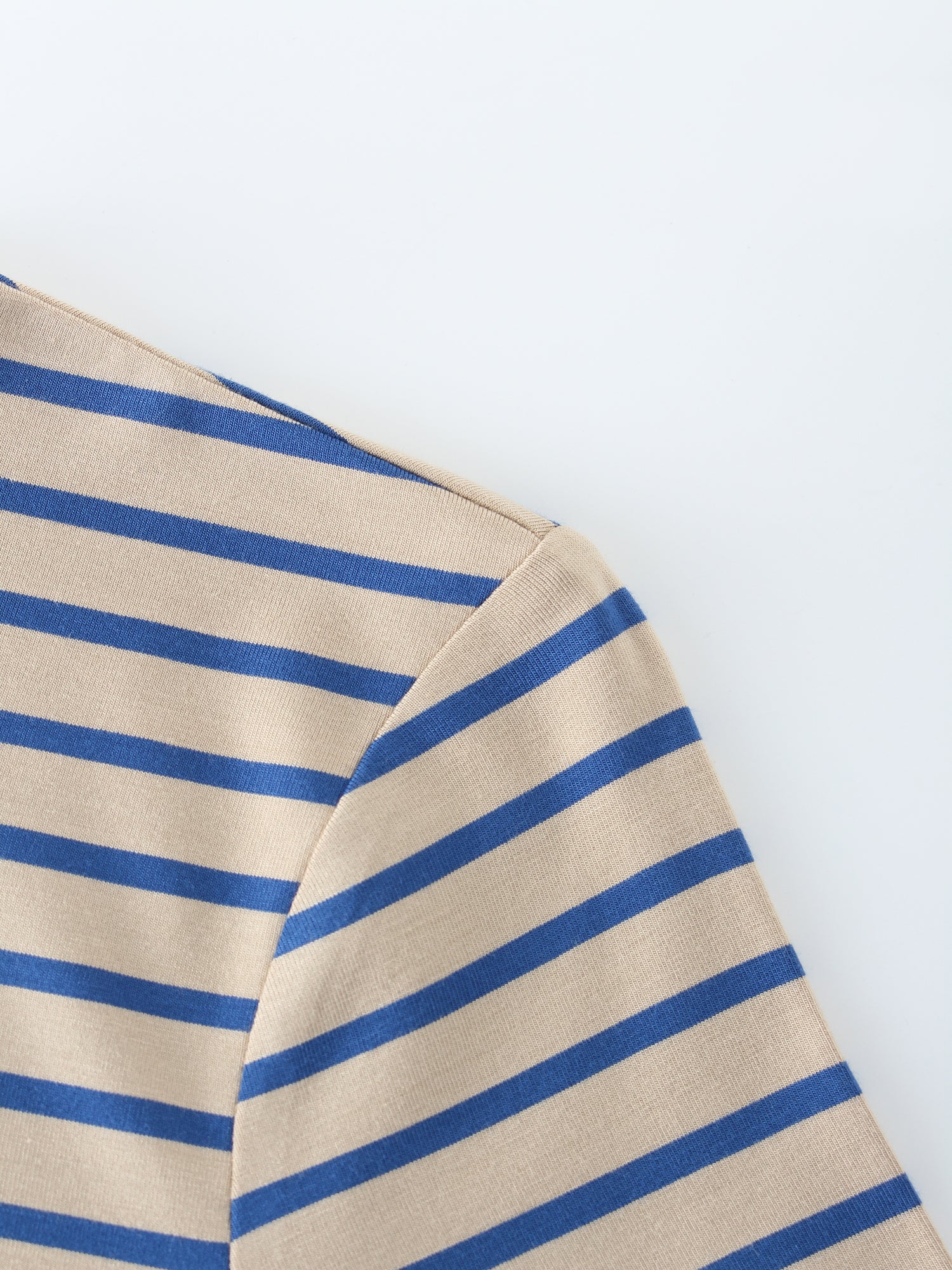 Butter Soft Stripe Crew-Bronceado/Azul