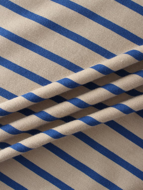 Butter Soft Stripe Crew-Bronceado/Azul