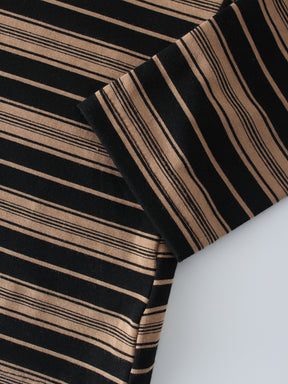 Double Stripe High V-Brown/Black