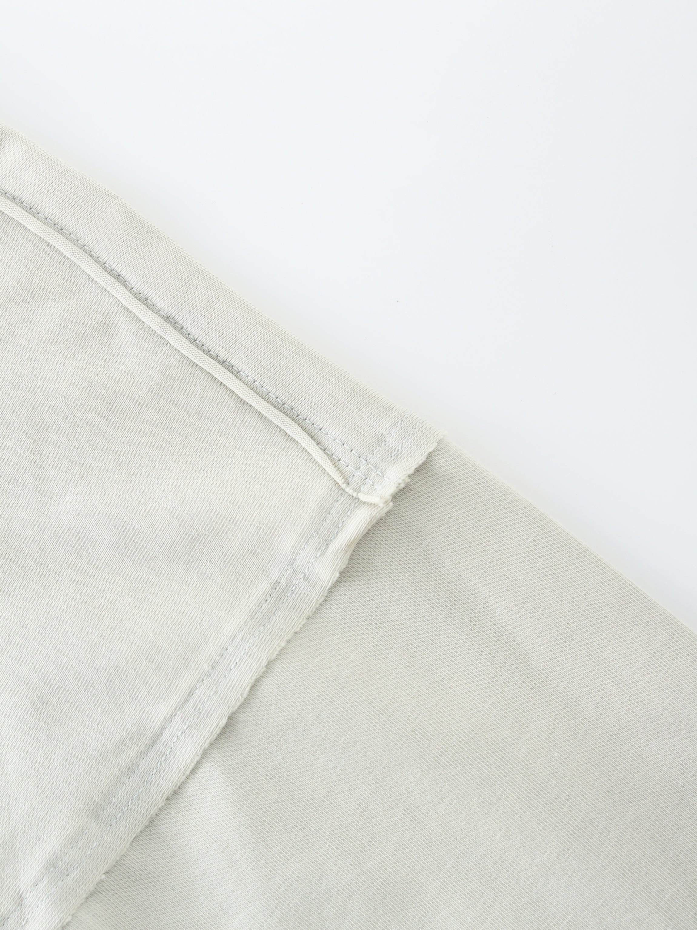 WASHED CROP TEE-GREY