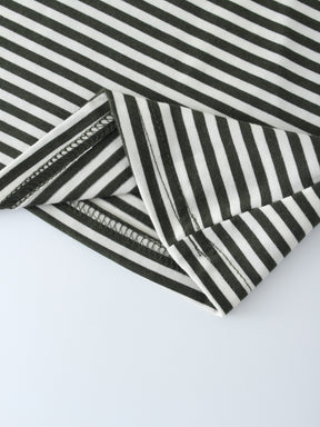 Camiseta Thin Stripe High V-Negro/Blanco