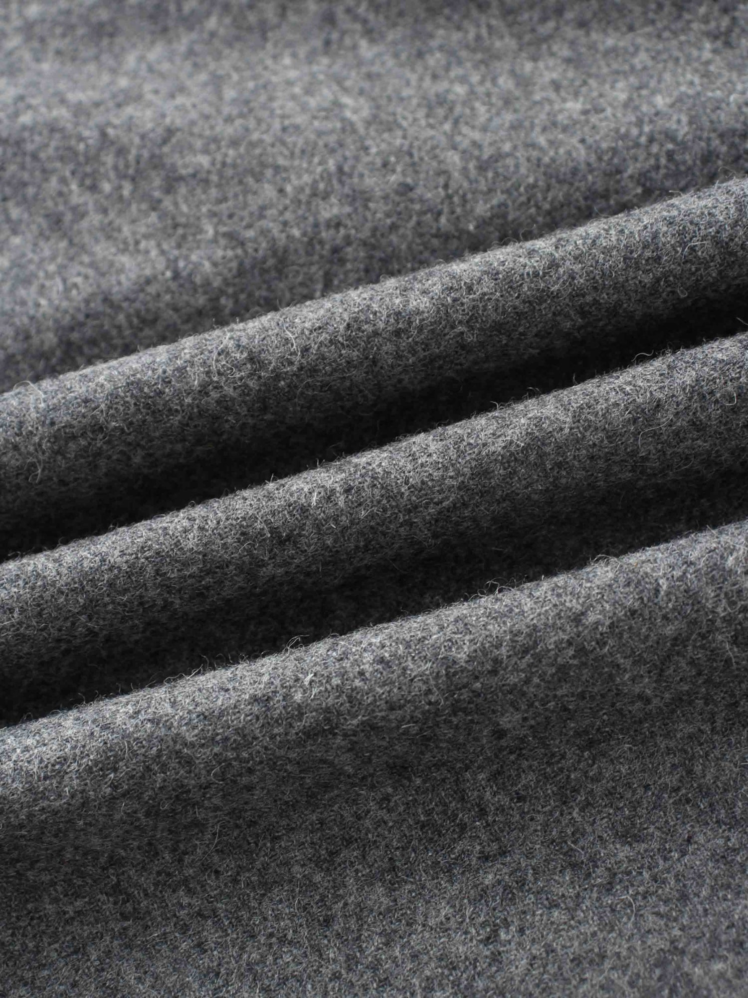 Wool Blend Short Panel Skirt-Charcoal Grey