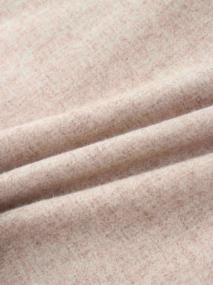 Wool Blend Short Panel Skirt-Oatmeal