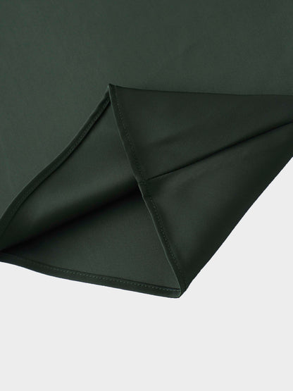 Solid Faux Satin Slip Skirt-Hunter Green
