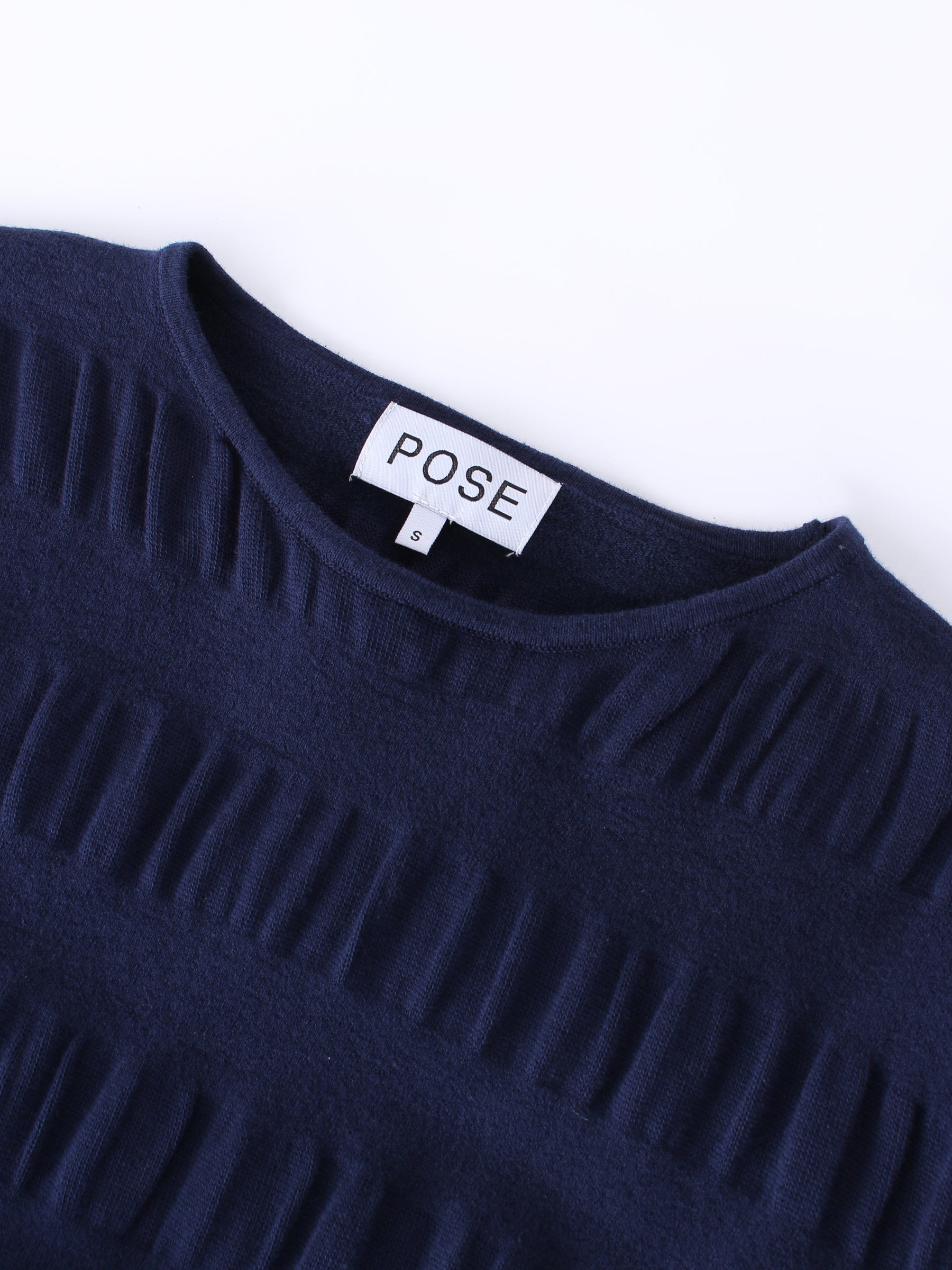 Ruched Sweater-Navy