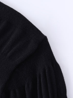 Ruched Sweater-Black