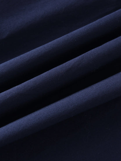 Gathered Waist Skirt-Navy