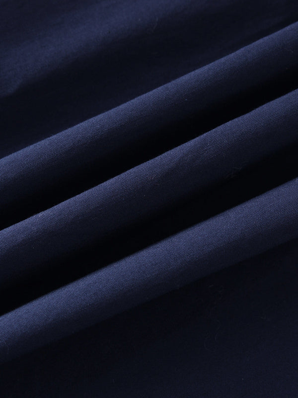 Gathered Waist Skirt-Navy