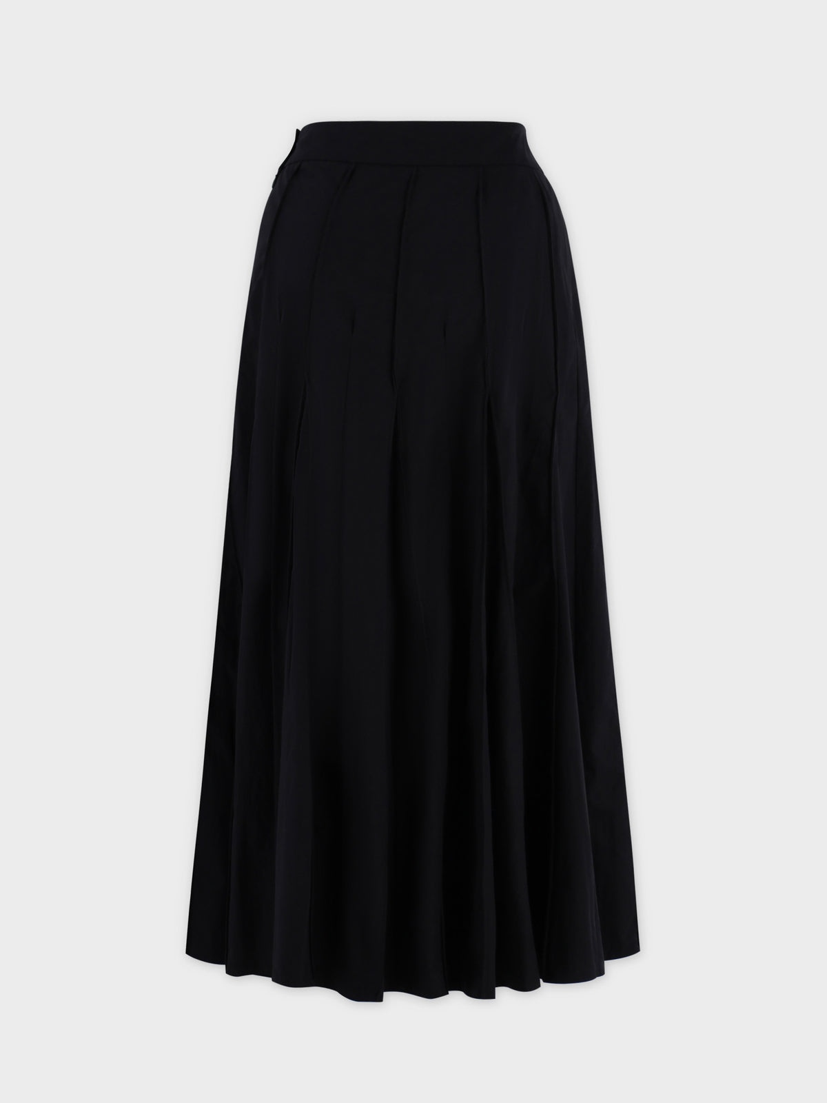 Cotton Pleated Skirt-Black
