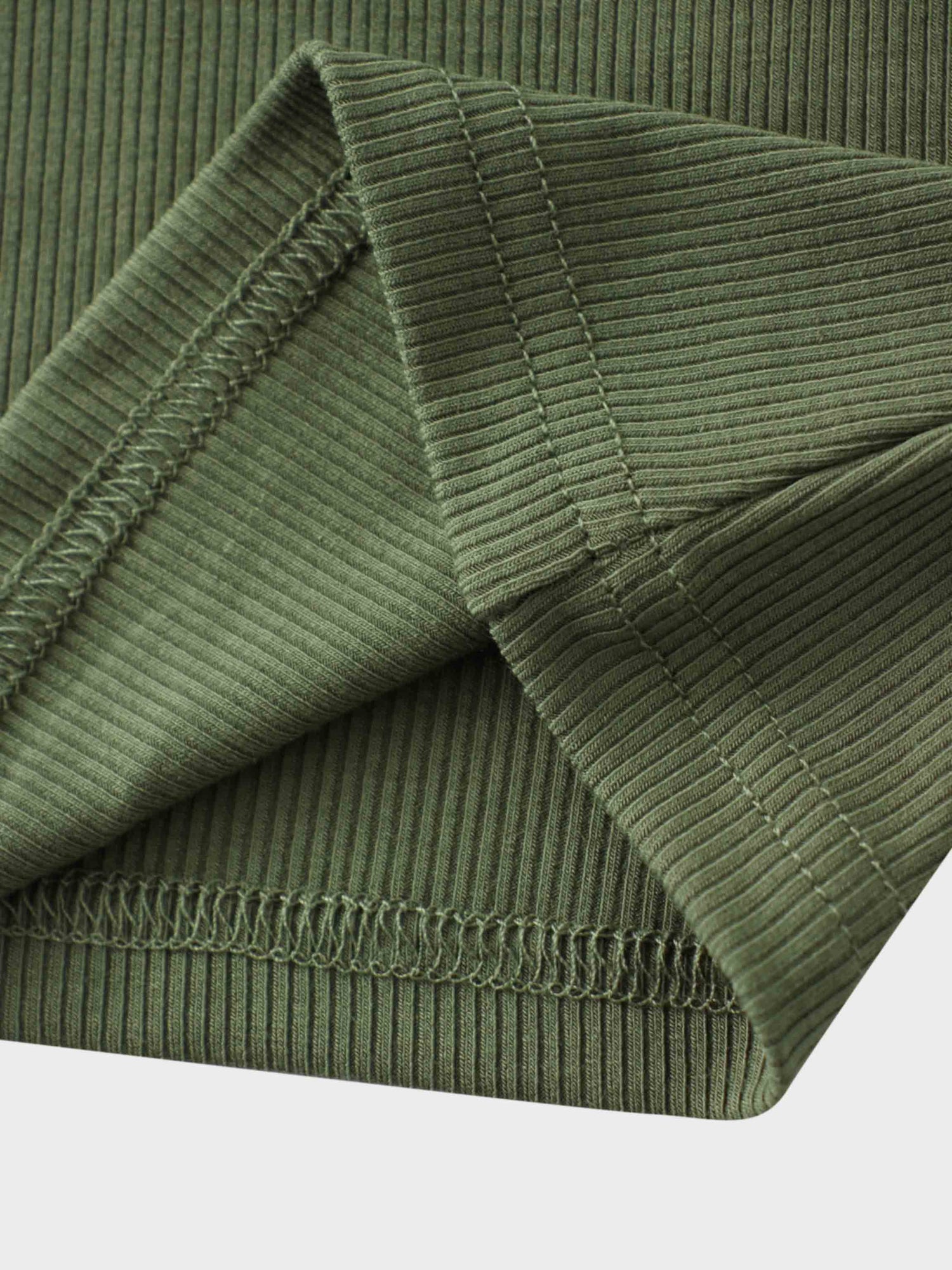 RIBBED HIGH V 3Q-CAMOUFLAGE GREEN