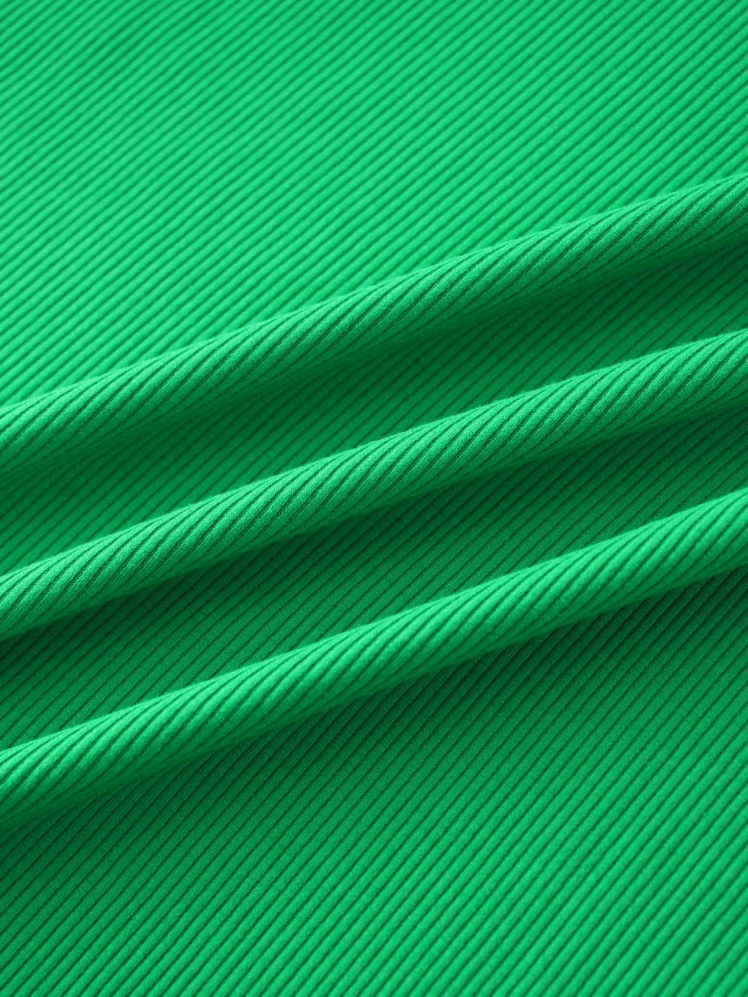 RIBBED HIGH V 3Q-MATCHA GREEN