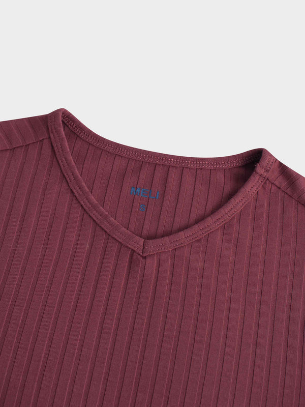 Ribbed High V Bomber-Rust