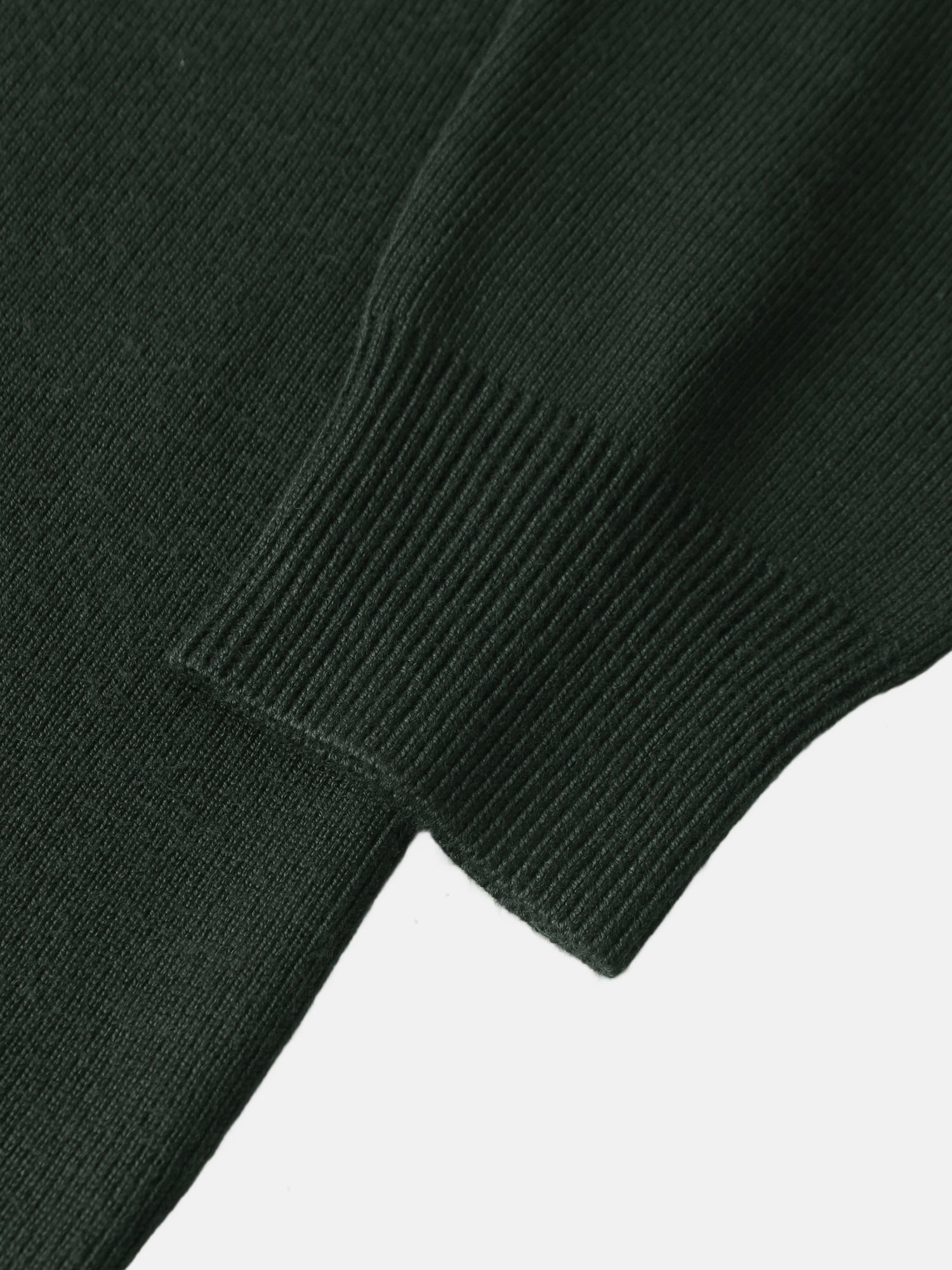 Thin Knit Center Cable Sweater - Green