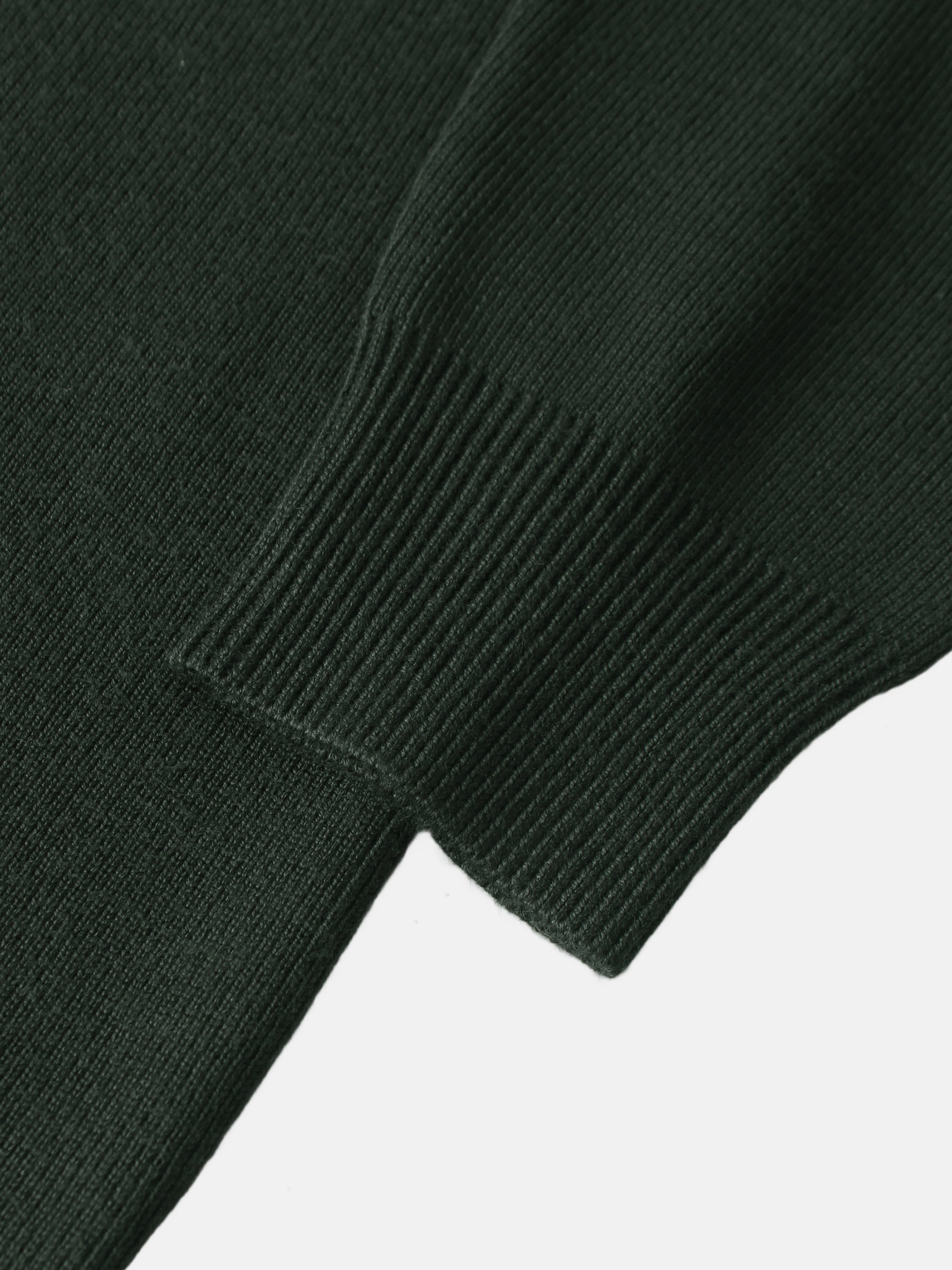 Thin Knit Center Cable Sweater - Green
