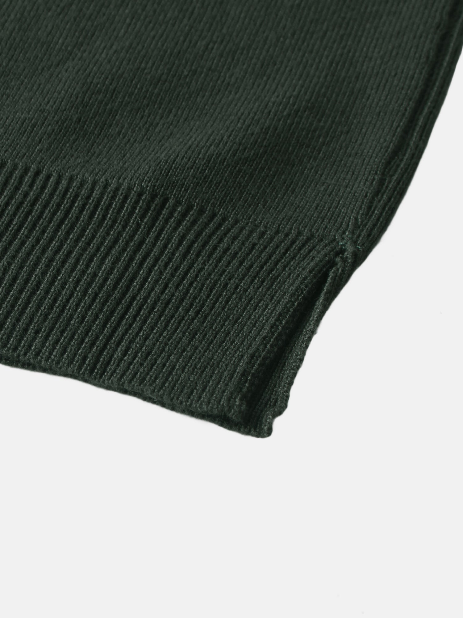 Thin Knit Center Cable Sweater - Green