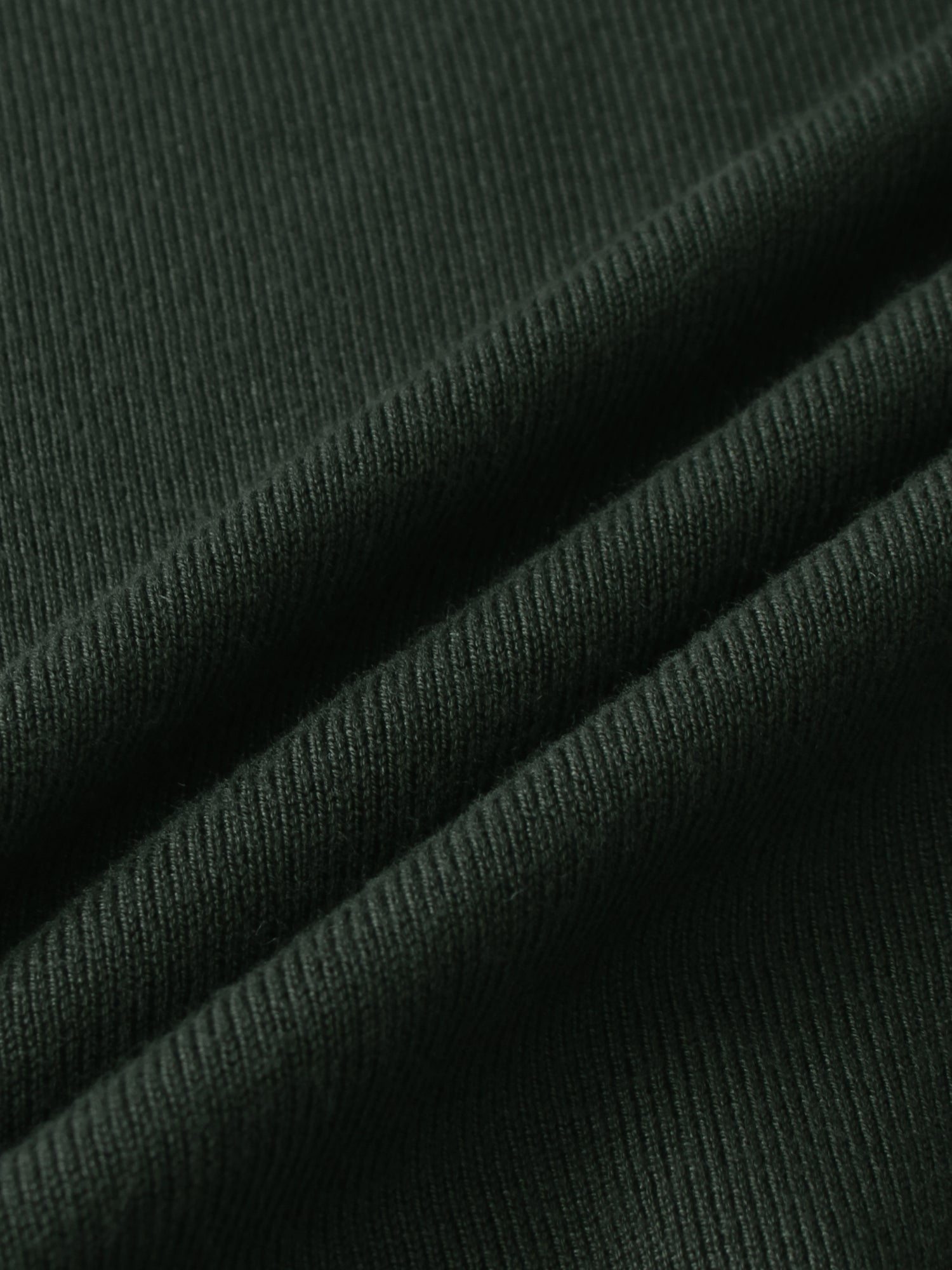 Thin Knit Center Cable Sweater - Green