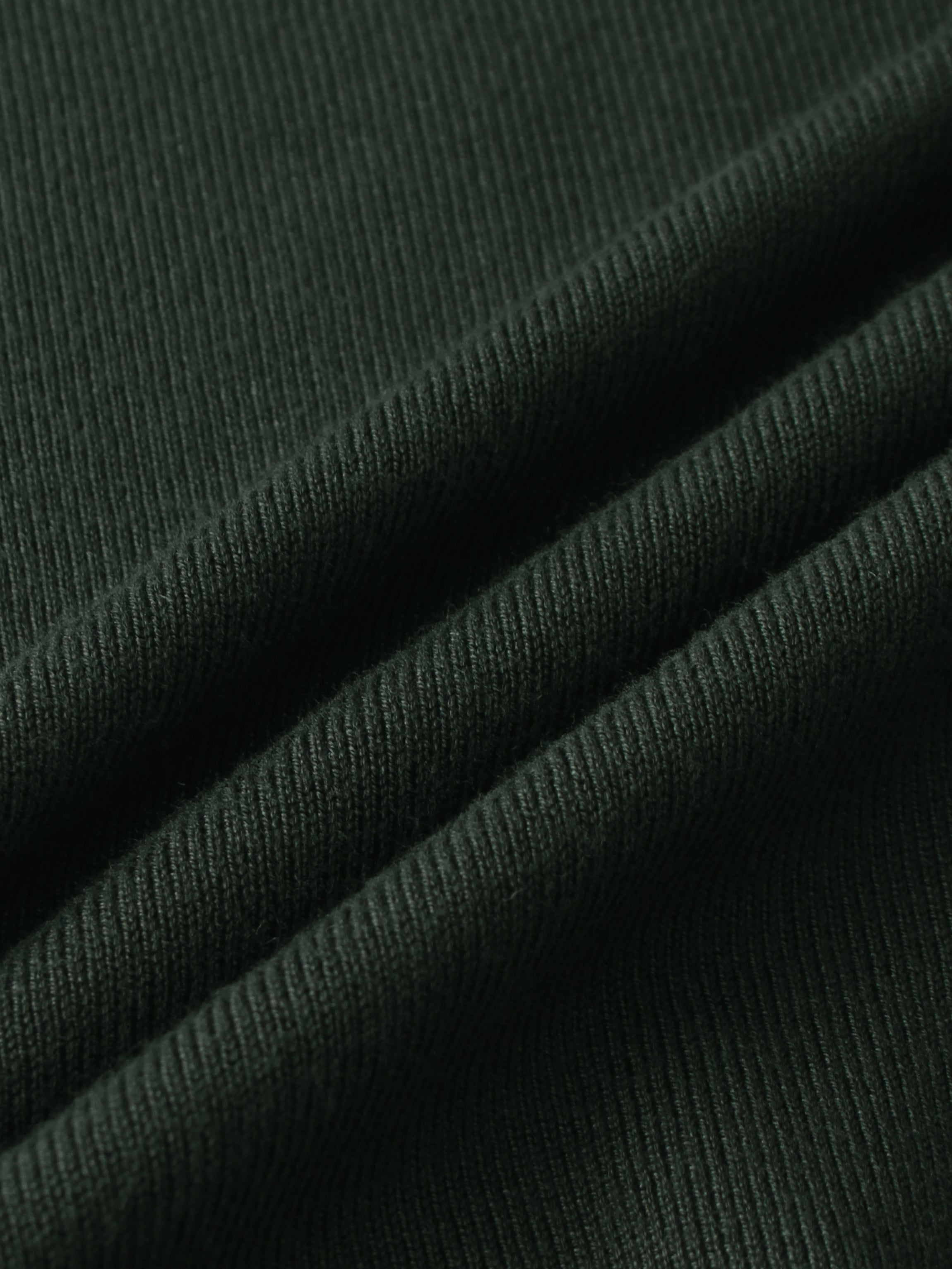 Thin Knit Center Cable Sweater - Green