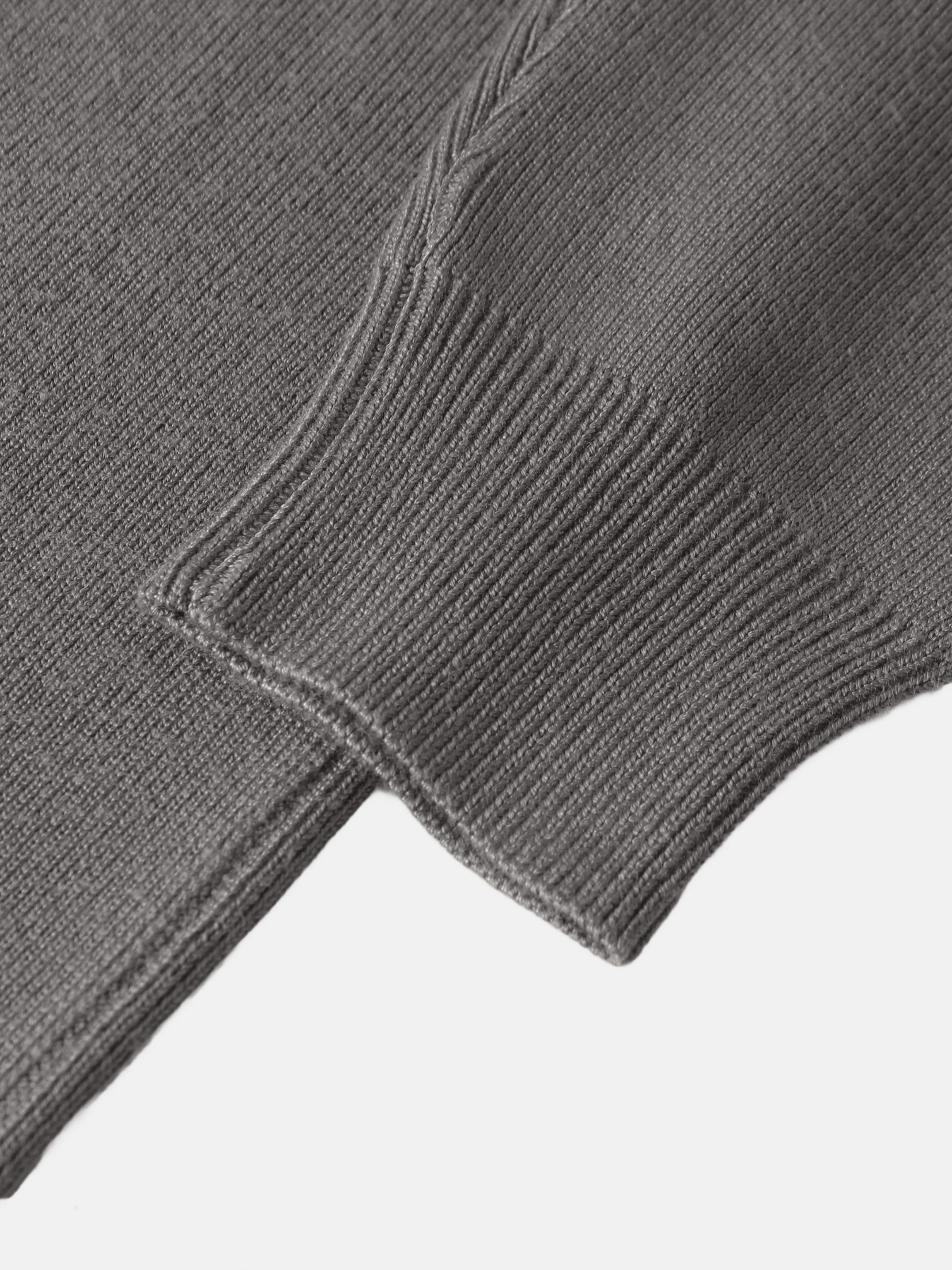Thin Knit Center Cable Sweater - Warm Taupe
