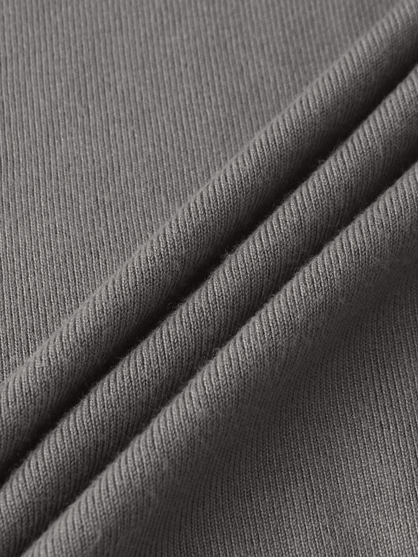 Thin Knit Center Cable Sweater - Warm Taupe