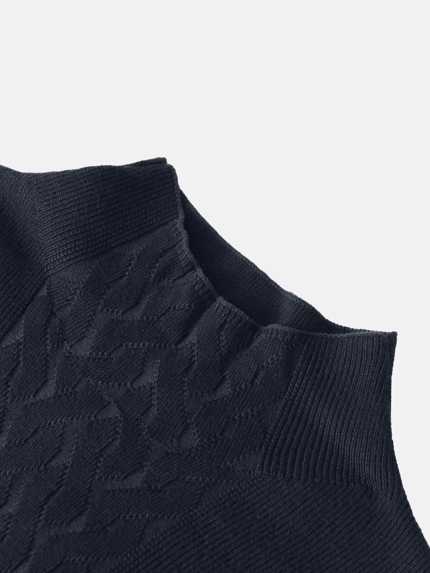 Thin Knit Center Cable Sweater - Navy