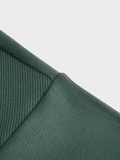 CREW RIBBED DOLMAN-EMERALD GREEN