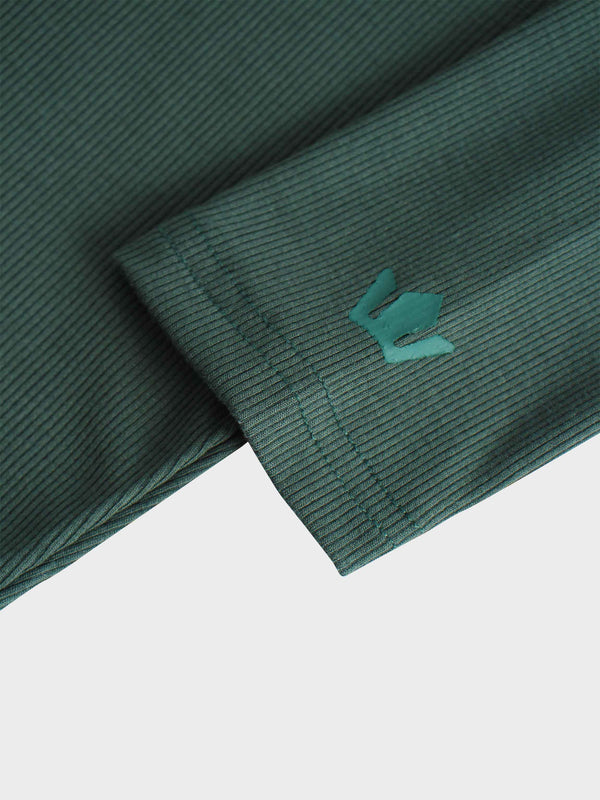 CREW RIBBED DOLMAN-EMERALD GREEN