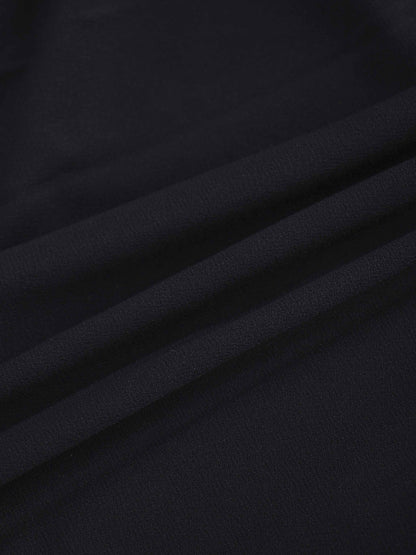 Front Knot Pleat Dress 50"-Black