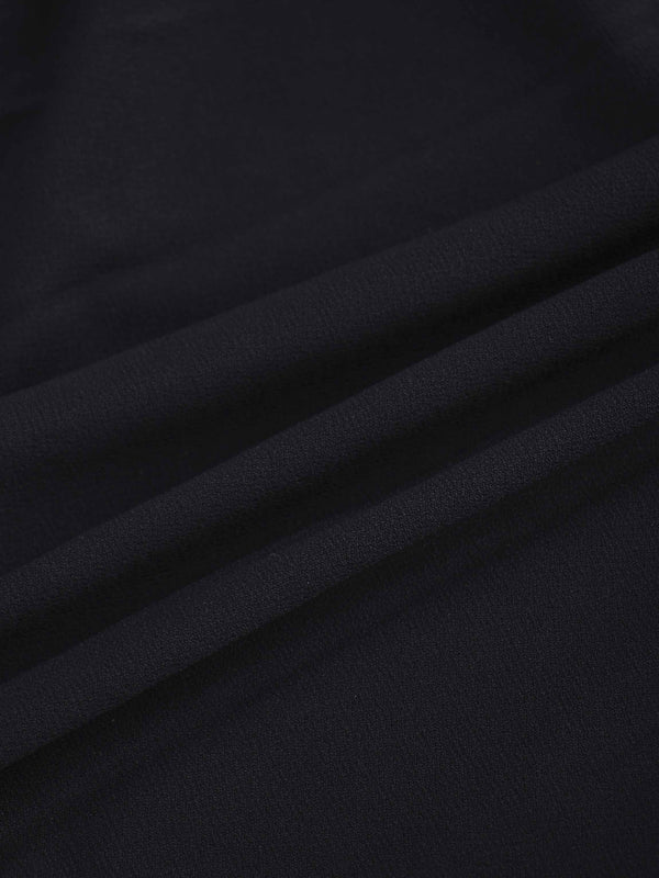Front Knot Pleat Dress 50"-Black