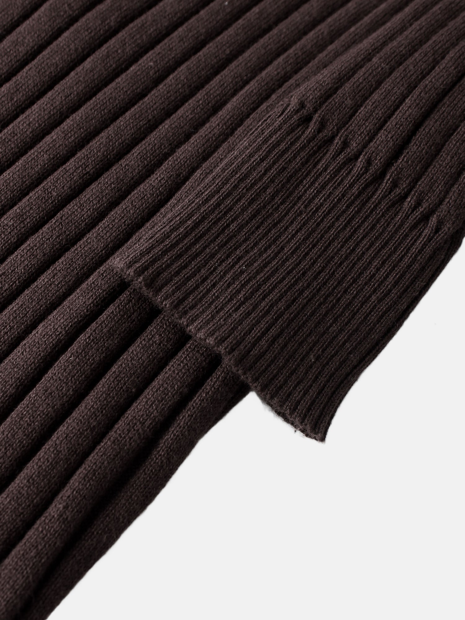 Lightweight Ribbed Cardigan 17" - Brown
