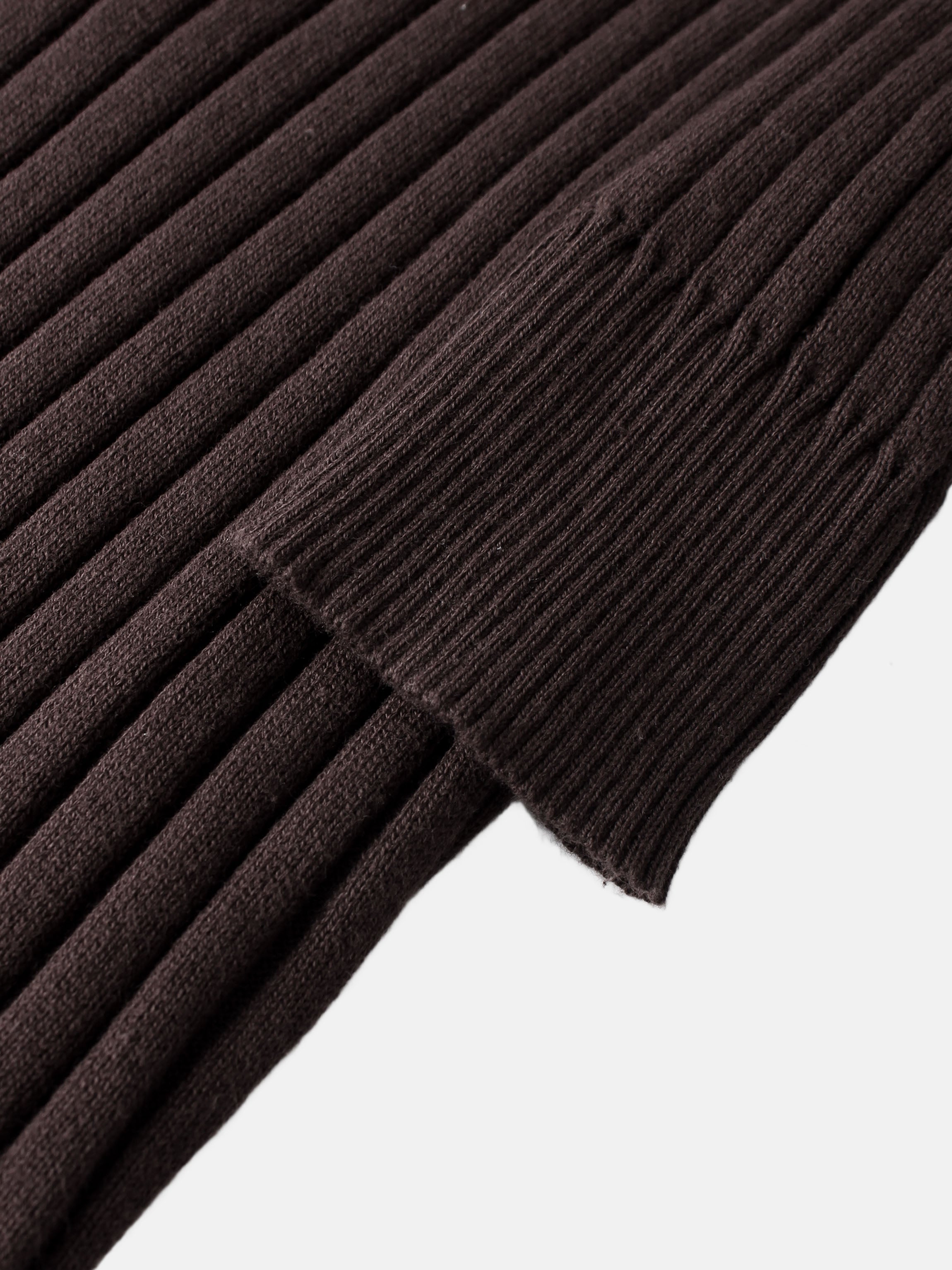 Lightweight Ribbed Cardigan 17" - Brown