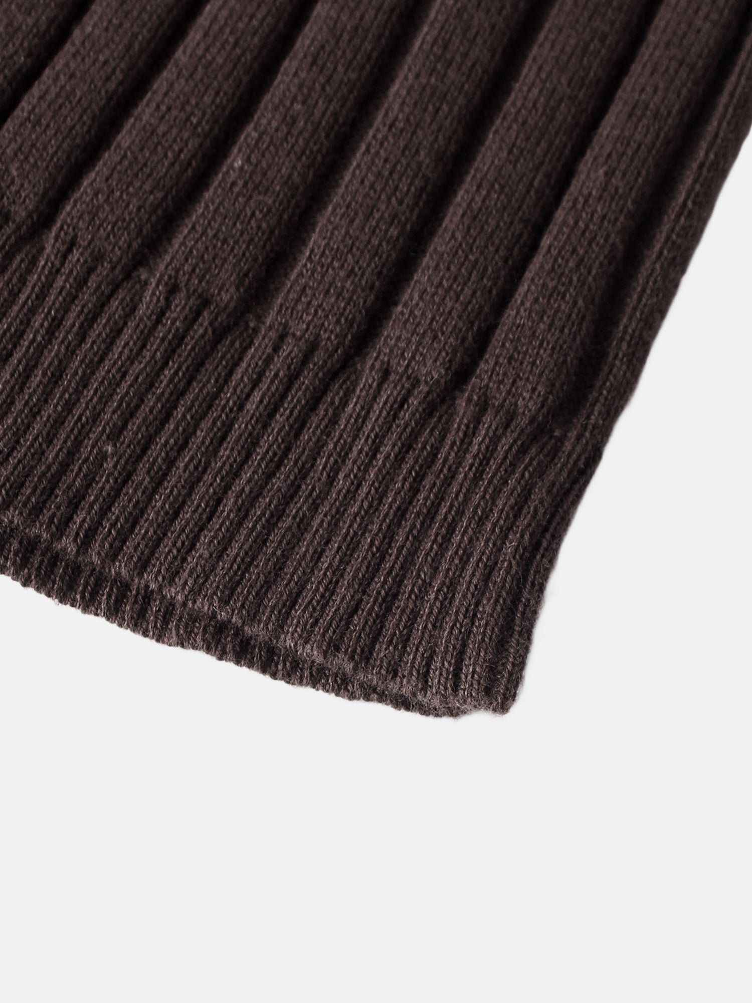 Lightweight Ribbed Cardigan 17" - Brown