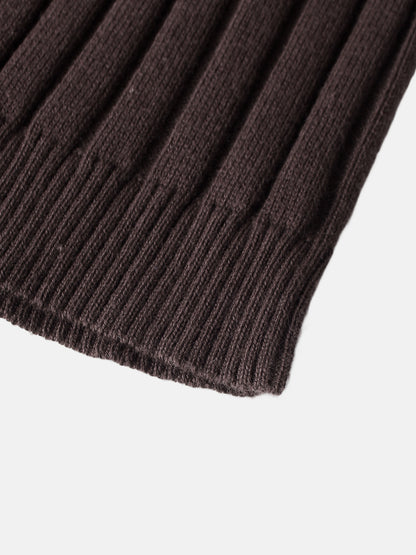 Lightweight Ribbed Cardigan 17" - Brown
