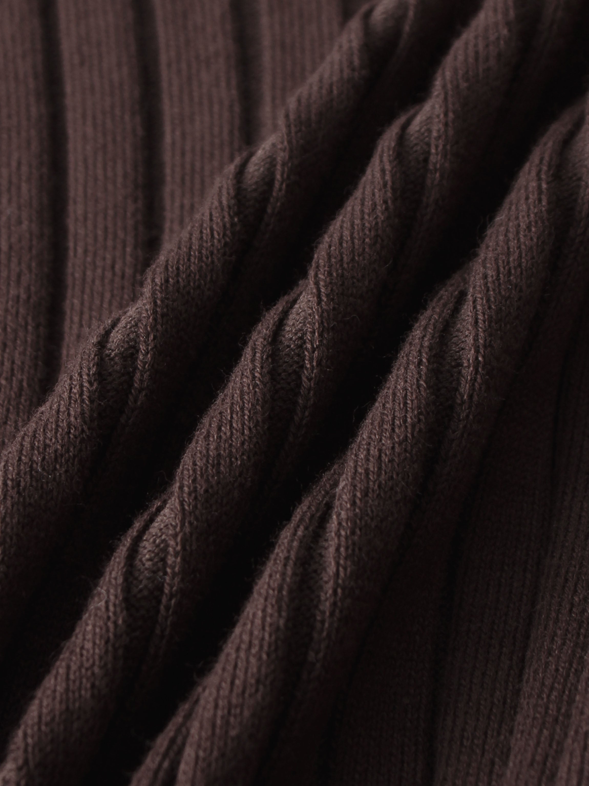Lightweight Ribbed Cardigan 17" - Brown