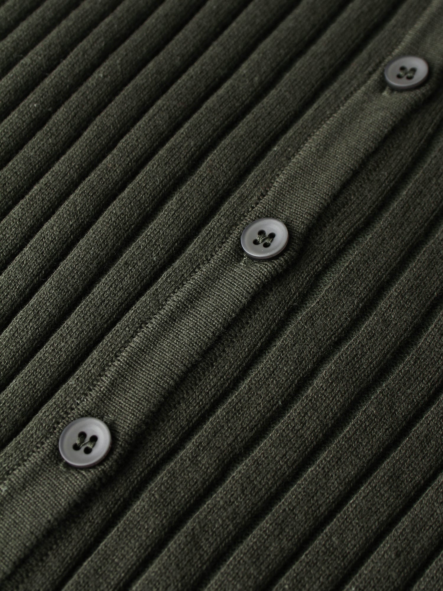 Lightweight Ribbed Cardigan 17" - Green