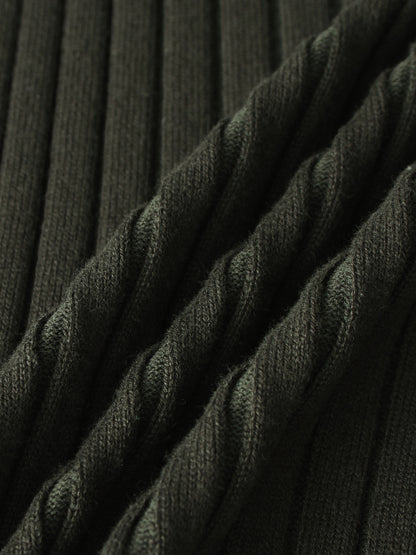 Lightweight Ribbed Cardigan 17" - Green